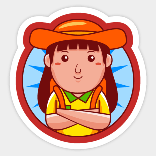 Traveller Woman Sticker